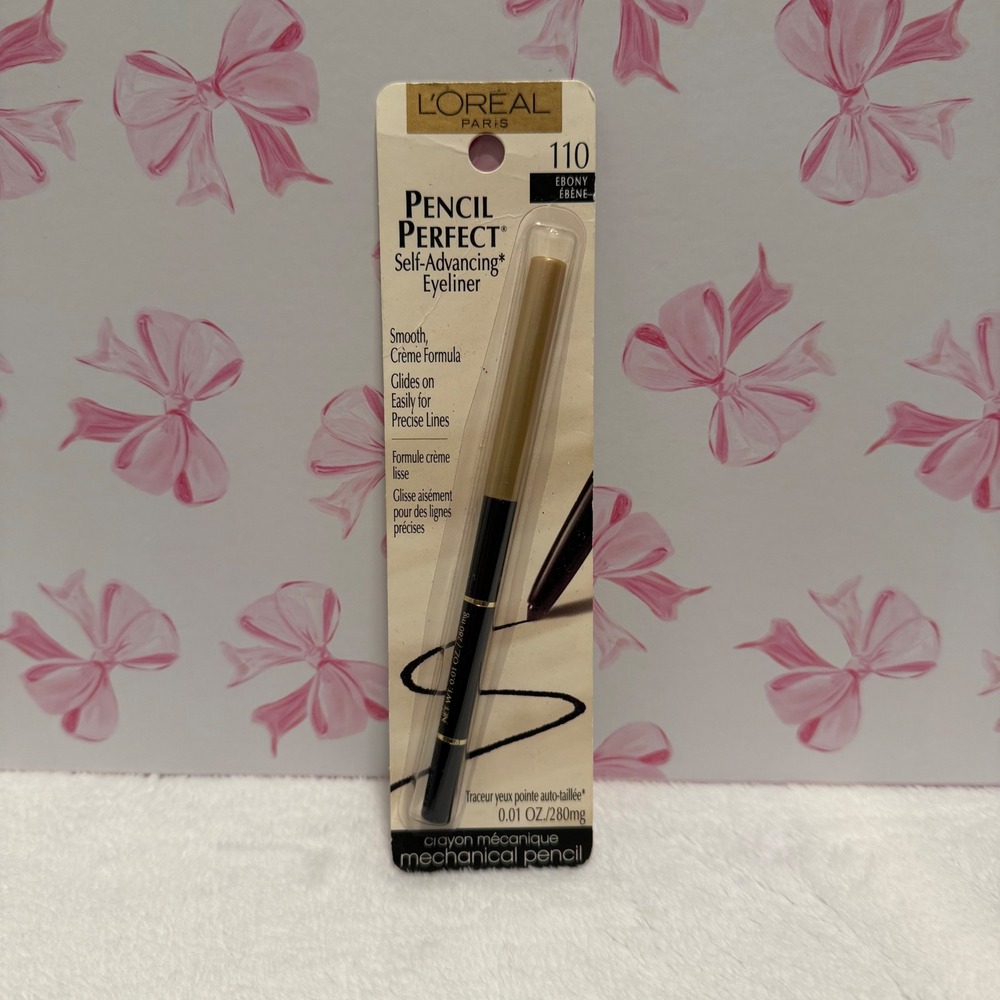 Loreal Pencil Perfect 110‎ Ebony Self Advancing Mechanical Eyeliner New